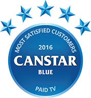 Paid TV 2016 Most Satisfied Customers Award logo